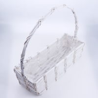사이즈  대자 높이 12cm(손잡이 높이까지 42cm) 
                   위지름 45cm(17cm)
            중자 높이 10.5cm(손잡이 높이까지 34.5cm) 
                   위지름 39cm(13.5cm)
버들나무 흰색 색상