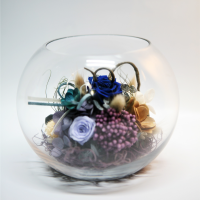 사이즈 유리외부 지름 15cm 위 10cm
                          높이 12cm
            꽃꽂이내부 지름 약12cm 높이 약8cm
색상은 메인컬러로 전체분위기를 
같은 톤으로 데코레이션합니다.